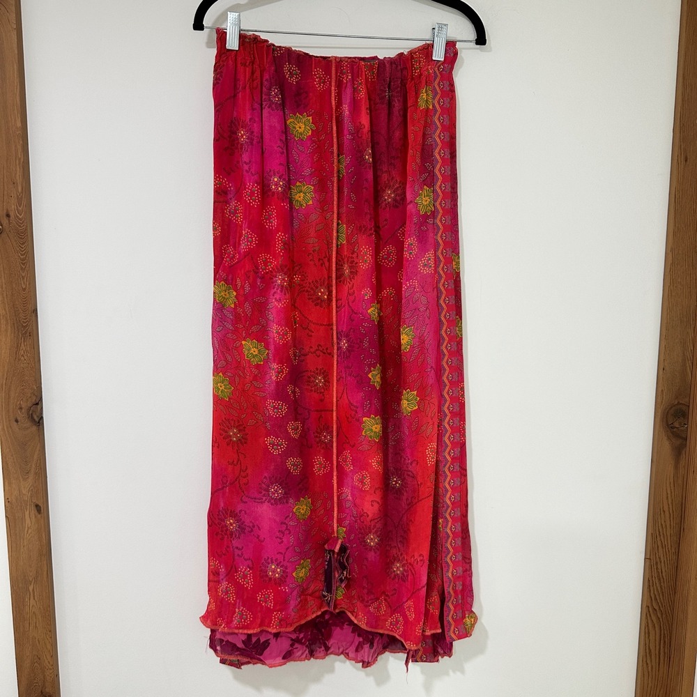 Nothing Matches Anytime Anywear Maxi Skirt Women Size 0 Pink Floral Boho